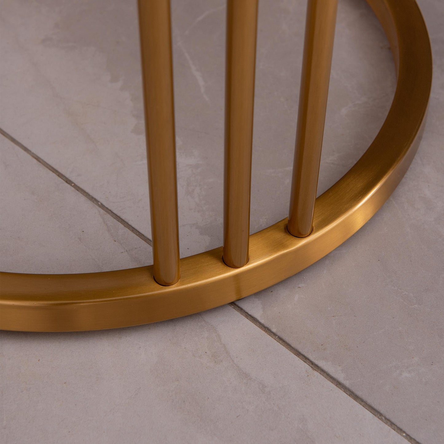 Sintered stone round side table
