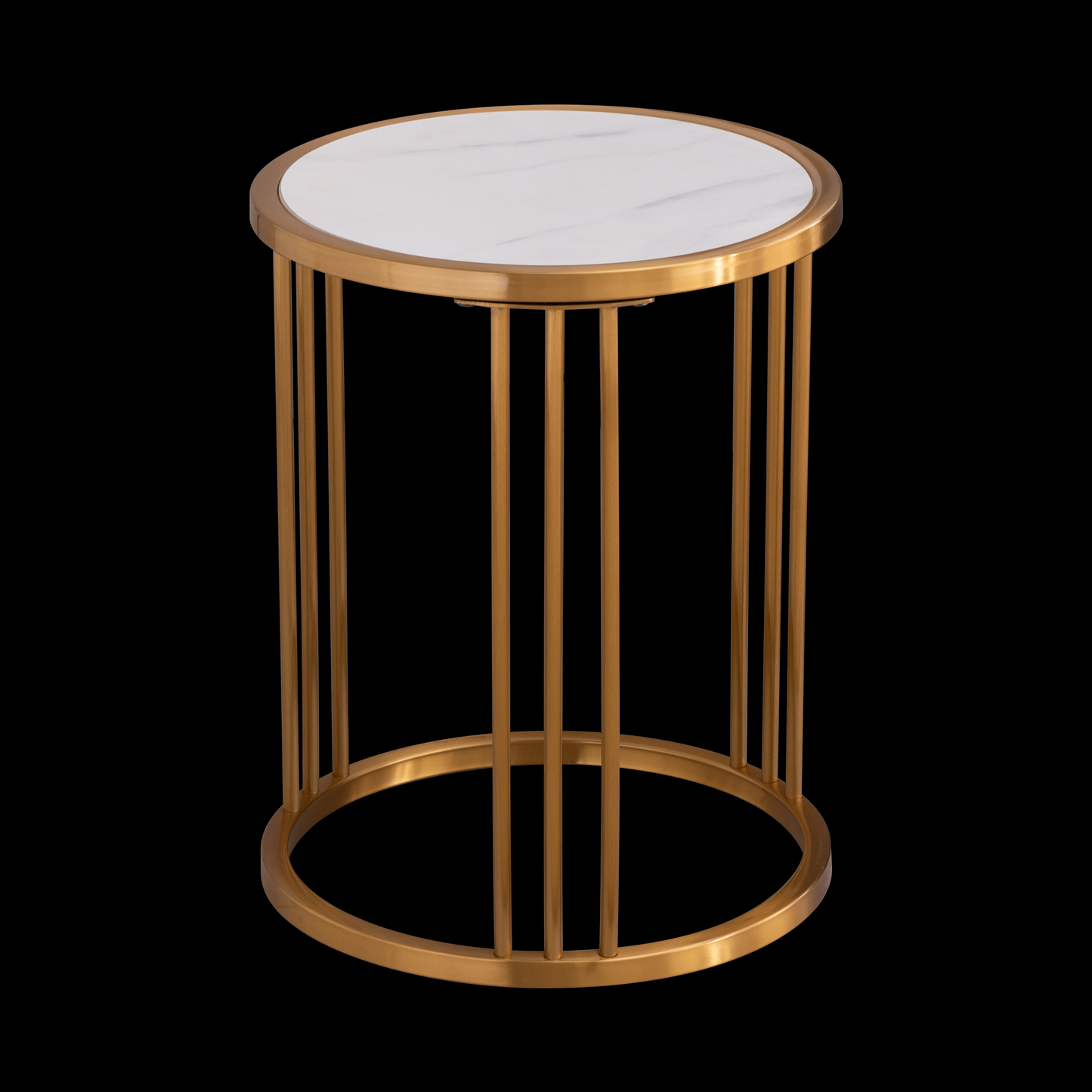 Sintered stone round side table