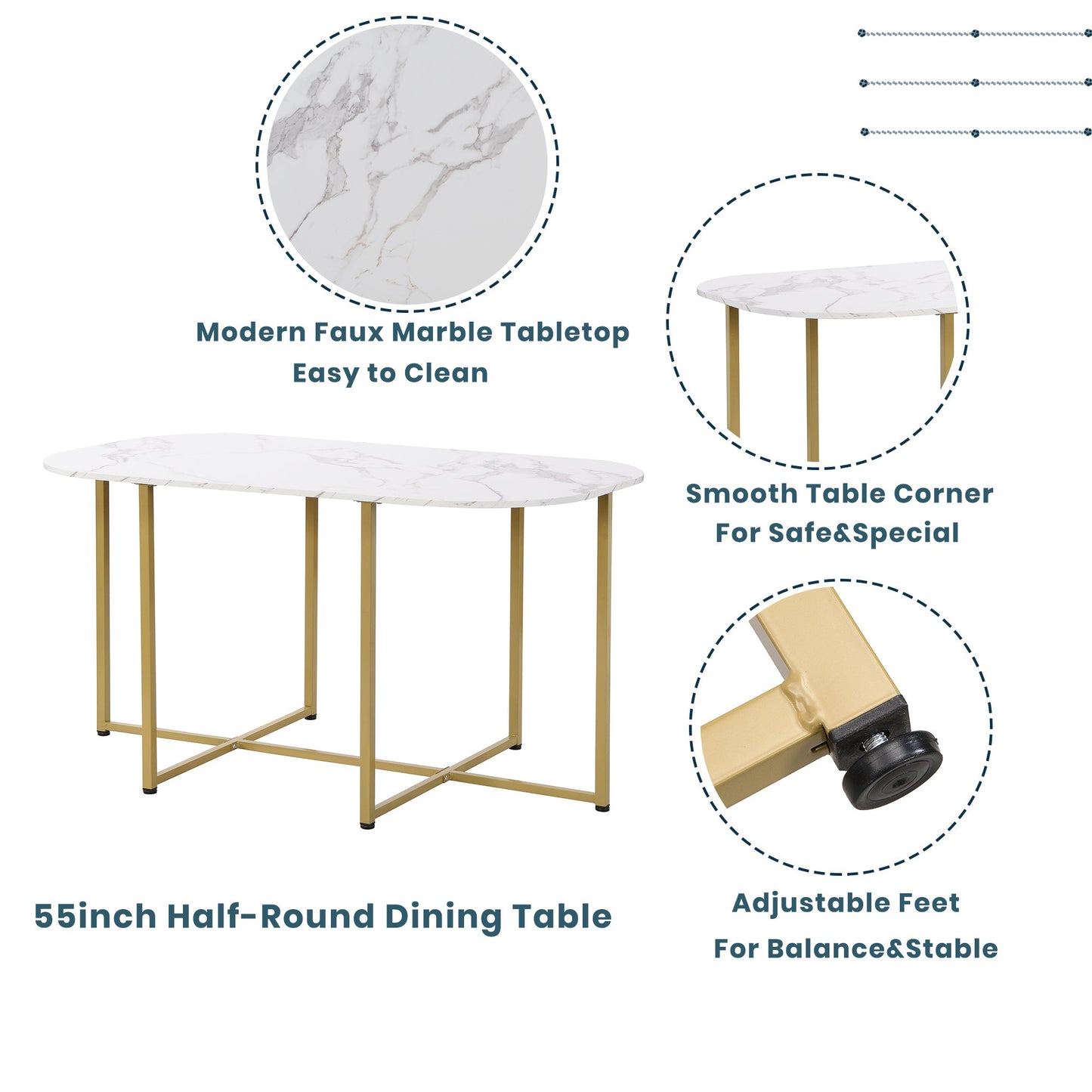 Modern 7-Piece Dining Table Set