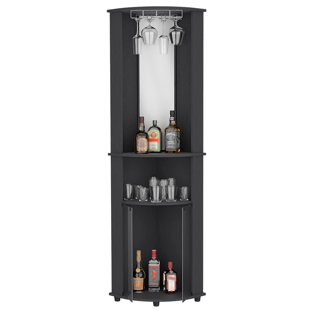 Bar Cabinet Corner, Rialto, Black