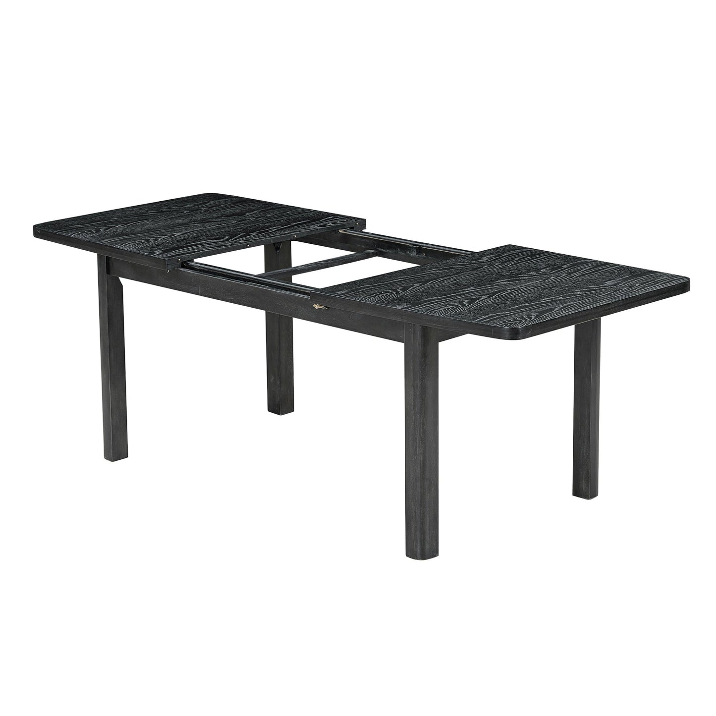 Rustic Extendable 84inch Dining Table Set