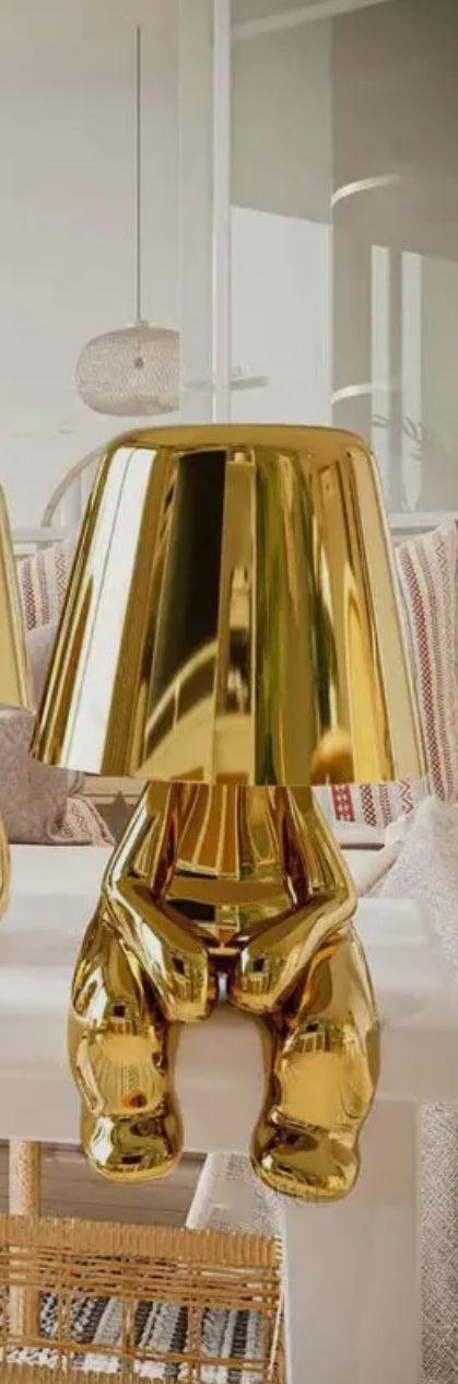 Thinker Golden Lamp