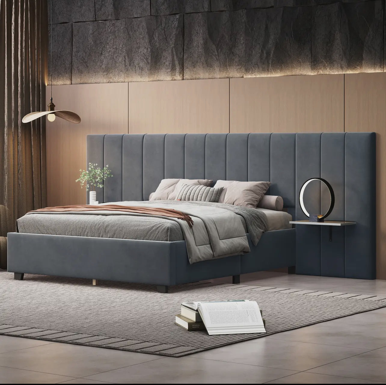 Full Size Upholstered Platform Bed