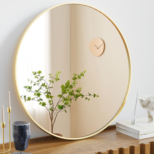 Black Round Wall Mirror 20 Inch