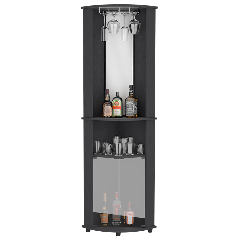 Bar Cabinet Corner, Rialto, Black